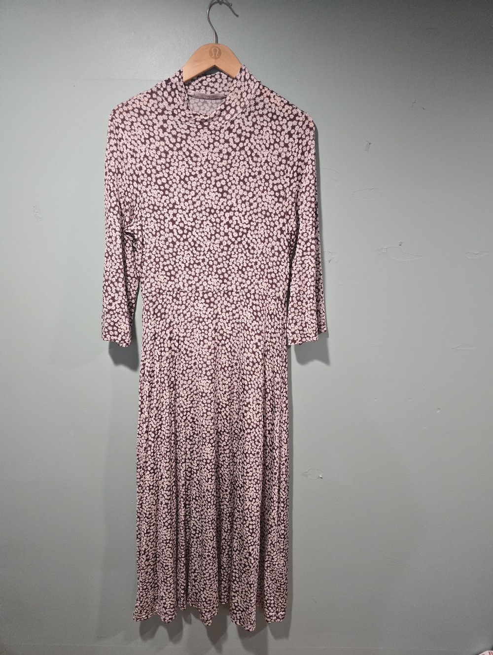 Samsoe Samsoe Ditsy Floral FRITTA Maxi Dress Choco Aster Purple Size M